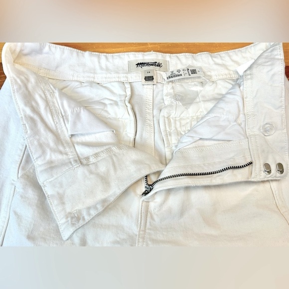 NWT Madewell Tapered Denim Trousers in Vintage Ivory, High Rise, Size 28 - Picture 14 of 16